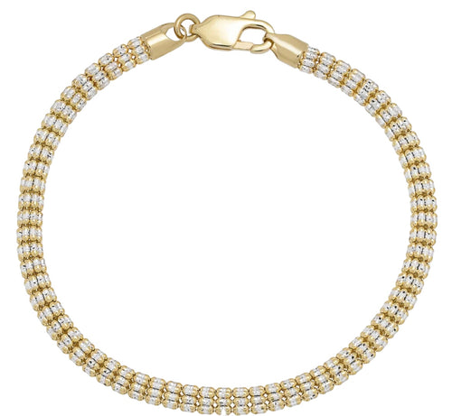 14KT GOLD ICE BRACELET