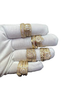 14kt gold wedding set