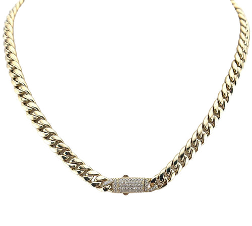 14kt gold chocker set and rope chain with initial pendant